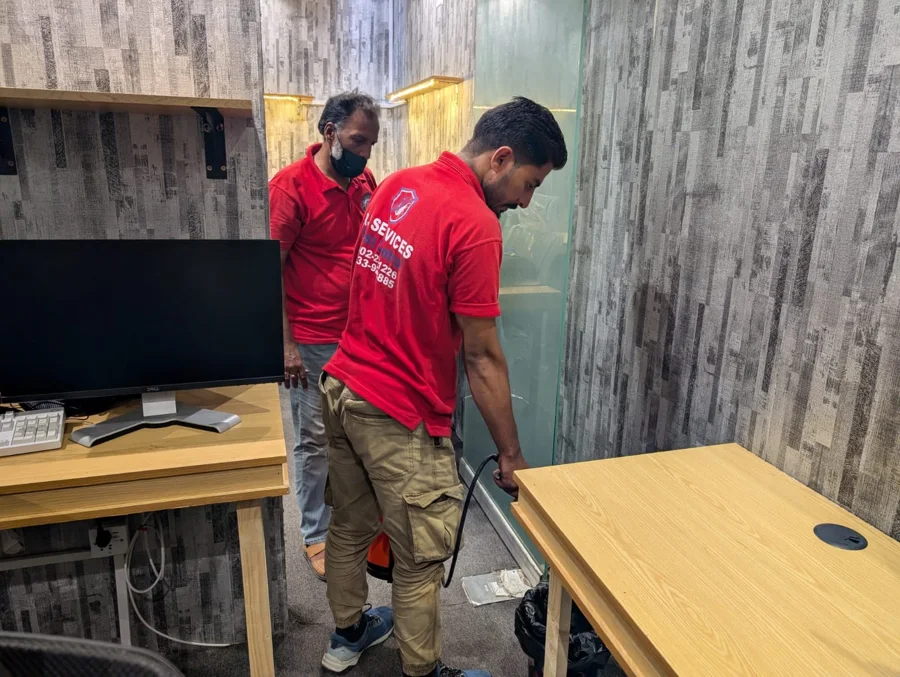 Treatment at the workstation — Rana Jee’s service team