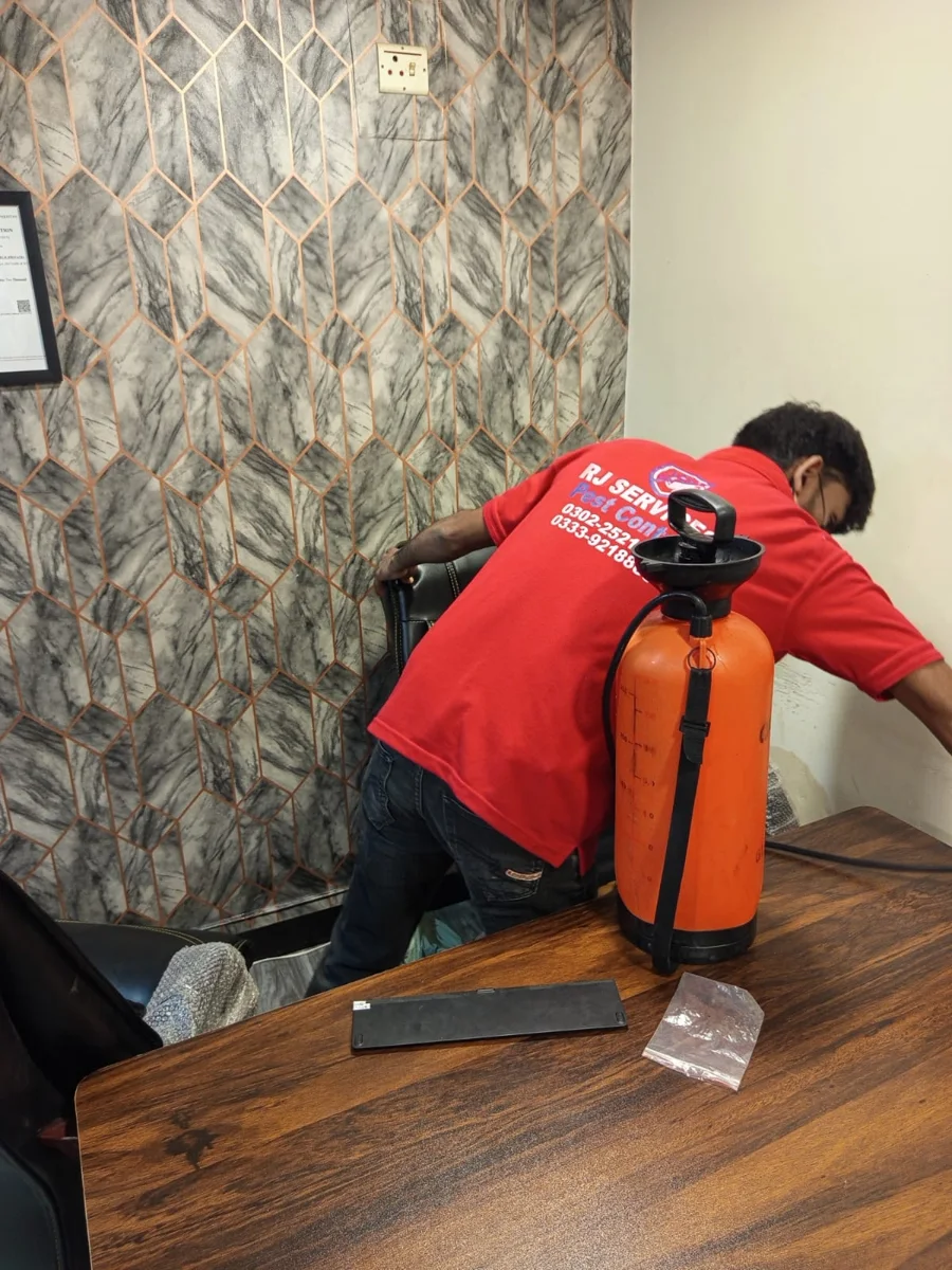 Working around office furniture — Rana Jee’s service team