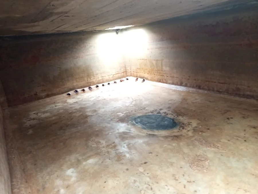 Inside a water tank — Rana Jee’s service team